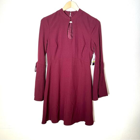 Beige by eci Dresses & Skirts - NWT Beige ECI wine red bell sleeved fit and flare dress size 4 B142